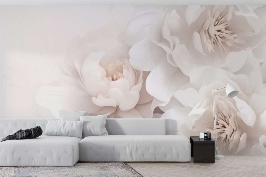 Groupe de fleurs blanches