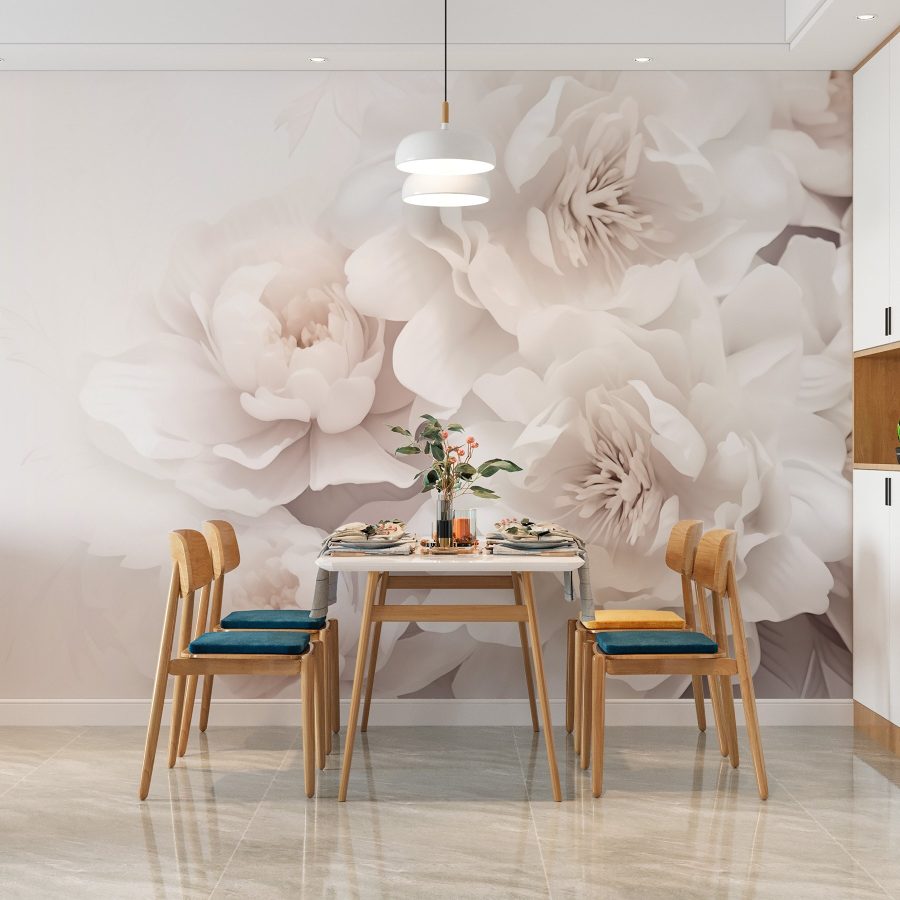 Groupe de fleurs blanches