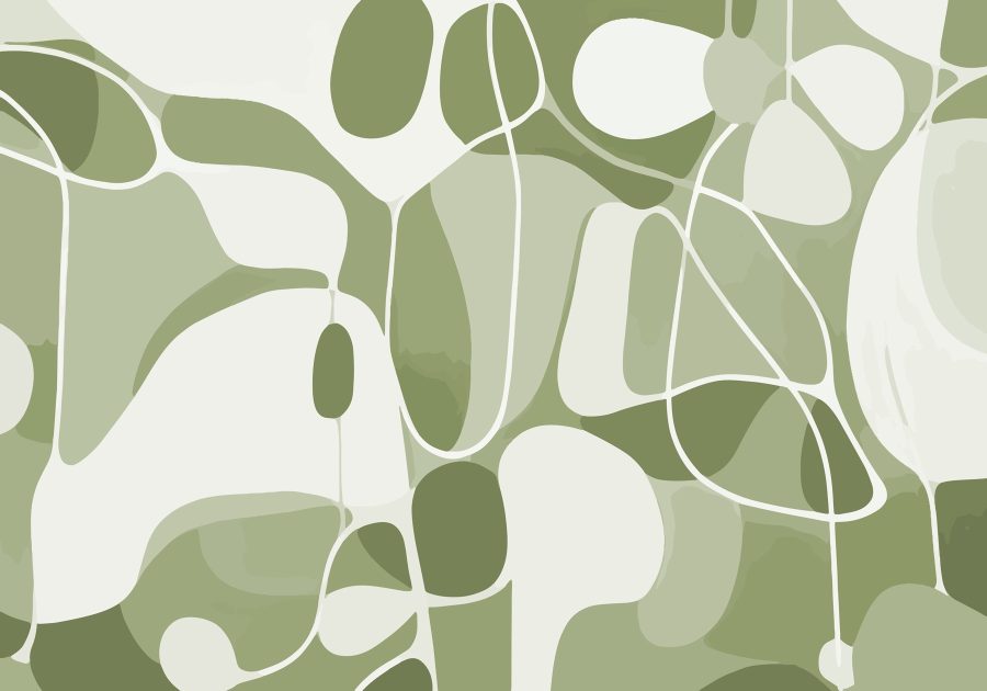 Motif vert et blanc