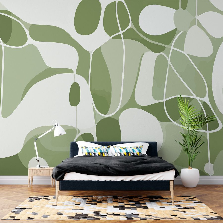 Motif vert et blanc