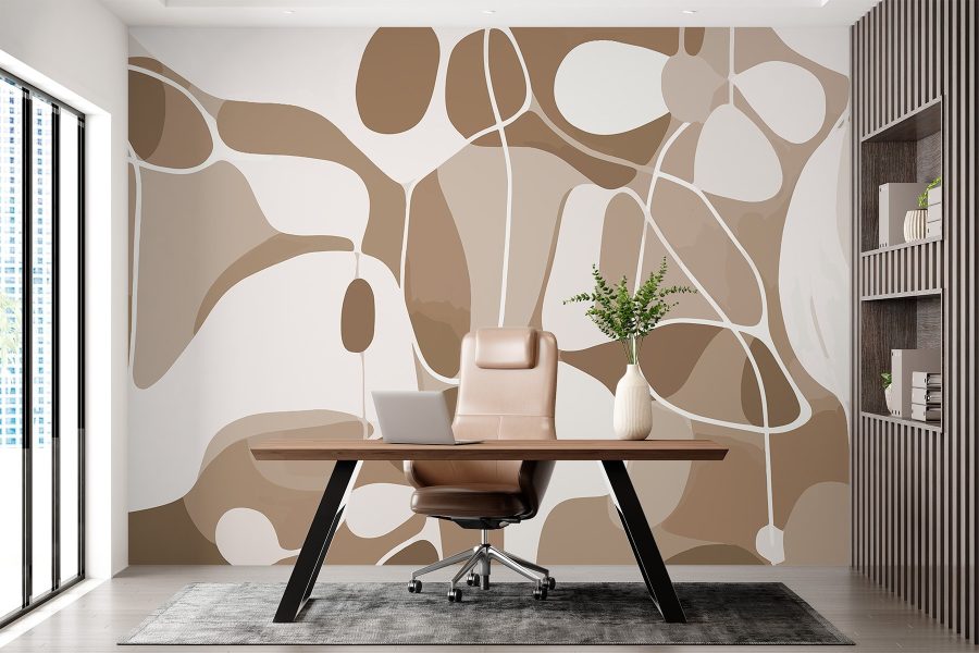 Motif marron et blanc