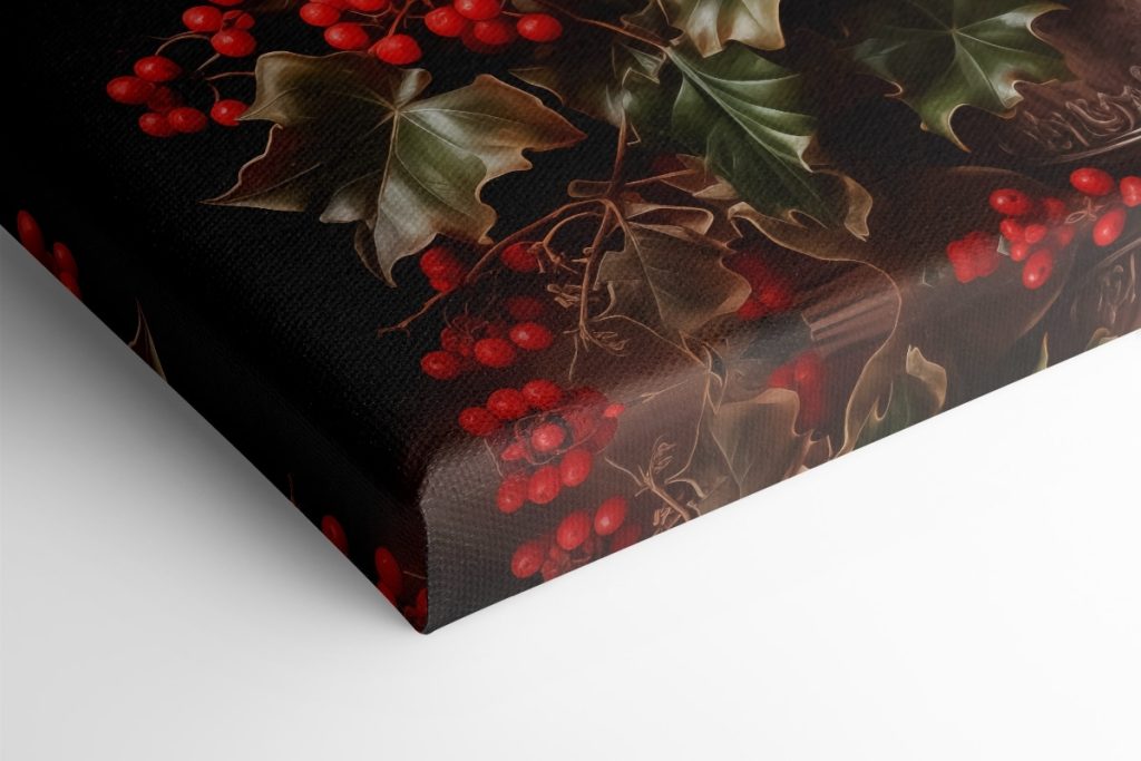 Painting of flowers and berries