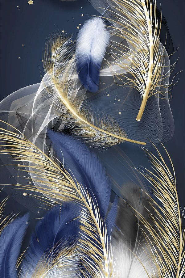 Plumes éthérées dans des tons de minuit. Plumes éthérées dans des tons de minuit.