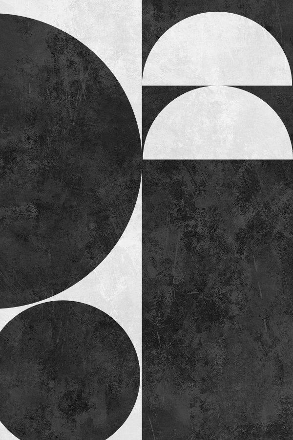 Fond noir et blanc avec des cercles et un carré Fond noir et blanc avec des cercles et un carré