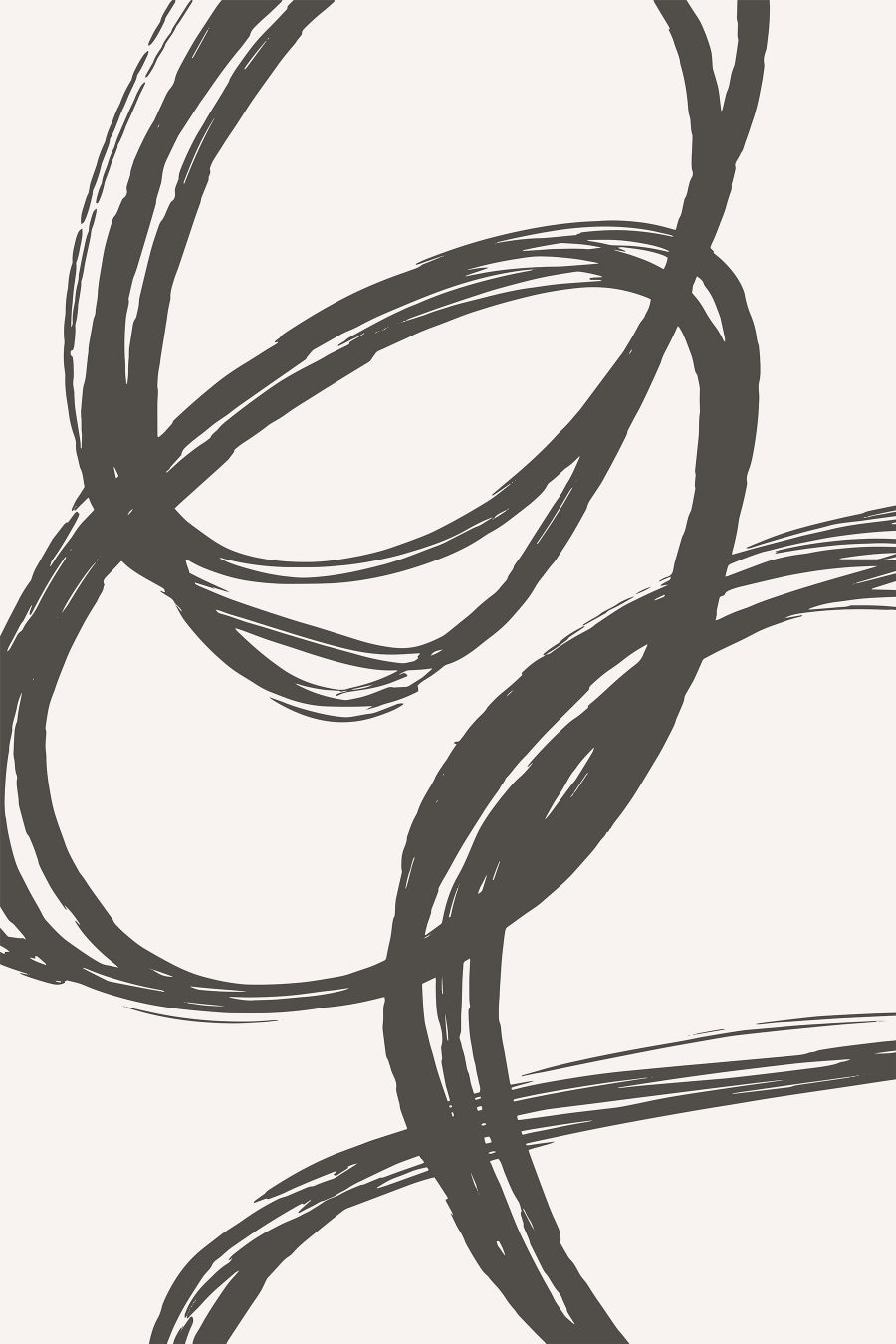 Dessin de cercles en noir et blanc