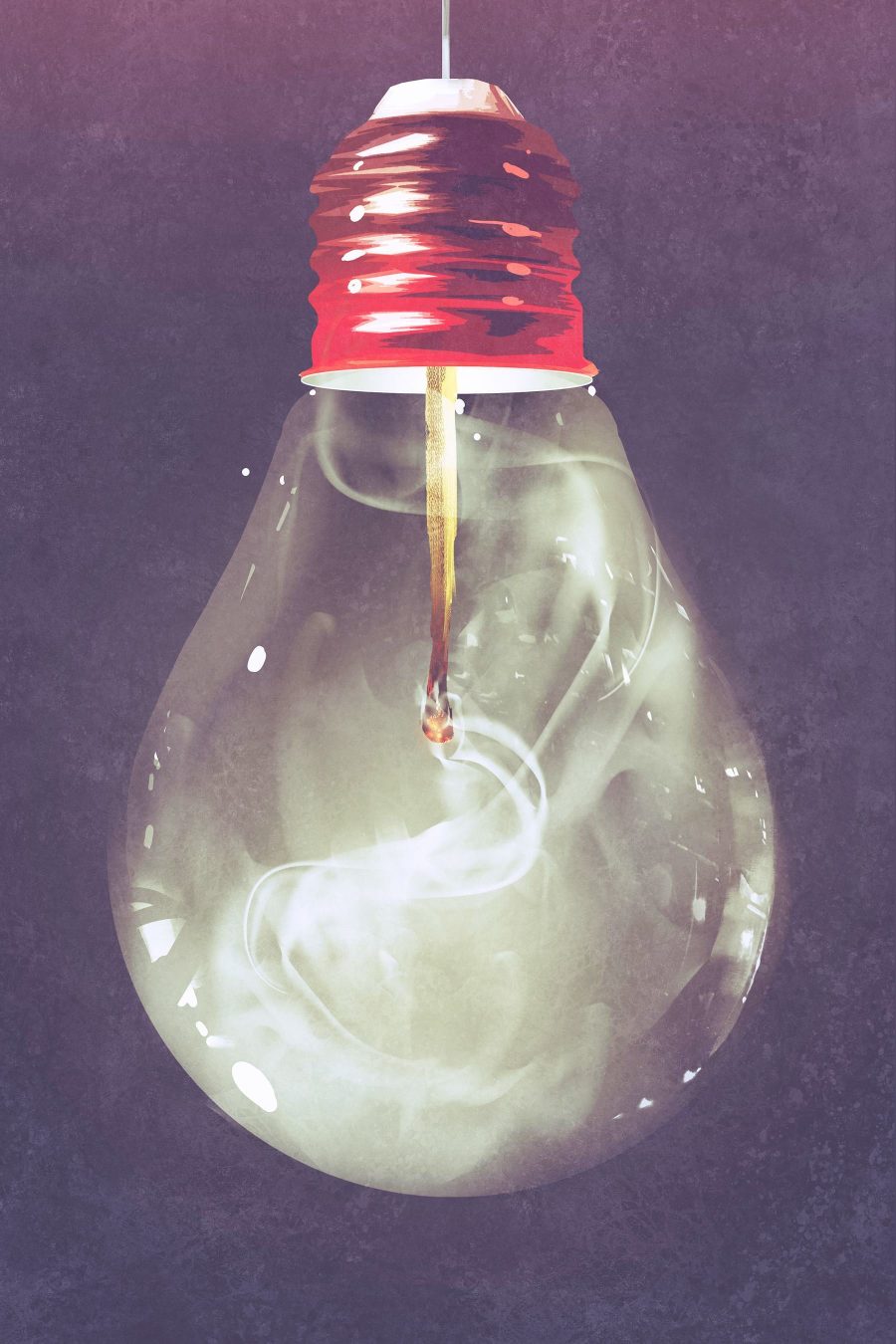 Ampoule avec feu