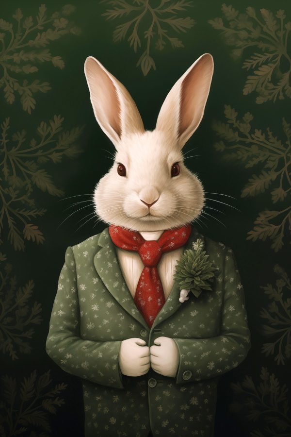 Lapin portant un costume et une cravate Lapin portant un costume et une cravate