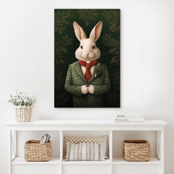 Lapin portant un costume et une cravate Lapin portant un costume et une cravate