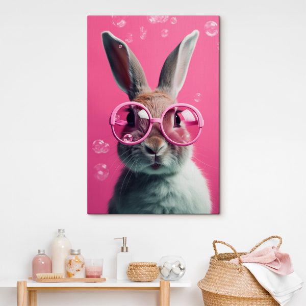 Lapin portant des lunettes roses Lapin portant des lunettes roses