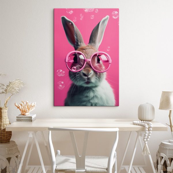 Lapin portant des lunettes roses Lapin portant des lunettes roses