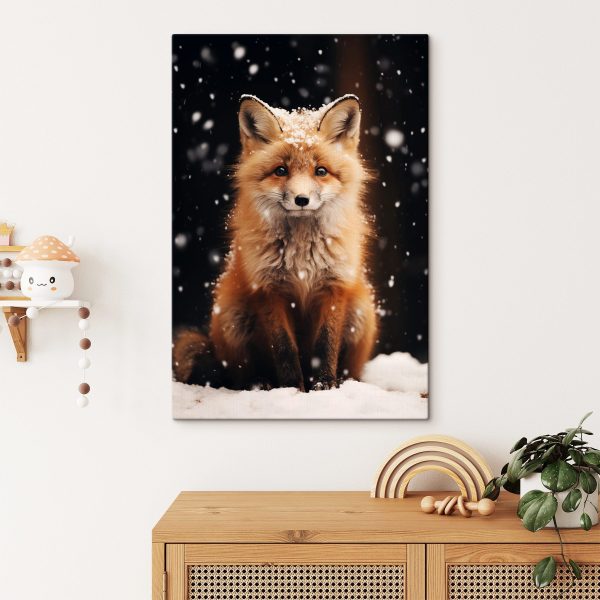 Renard avec de la neige sur la tête Renard avec de la neige sur la tête