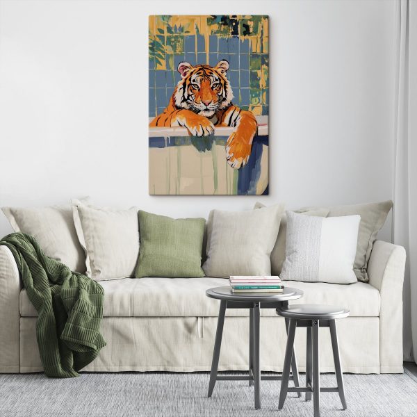 Tigre dans une baignoire Tigre dans une baignoire