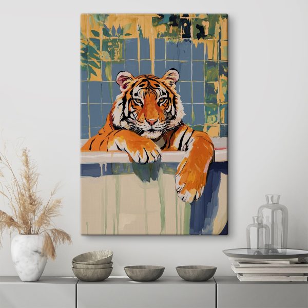 Tigre dans une baignoire Tigre dans une baignoire