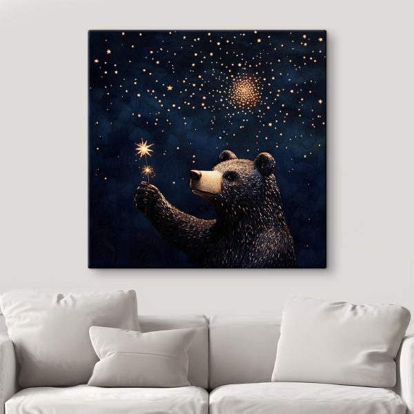 Ours tenant un cierge magique Ours tenant un cierge magique