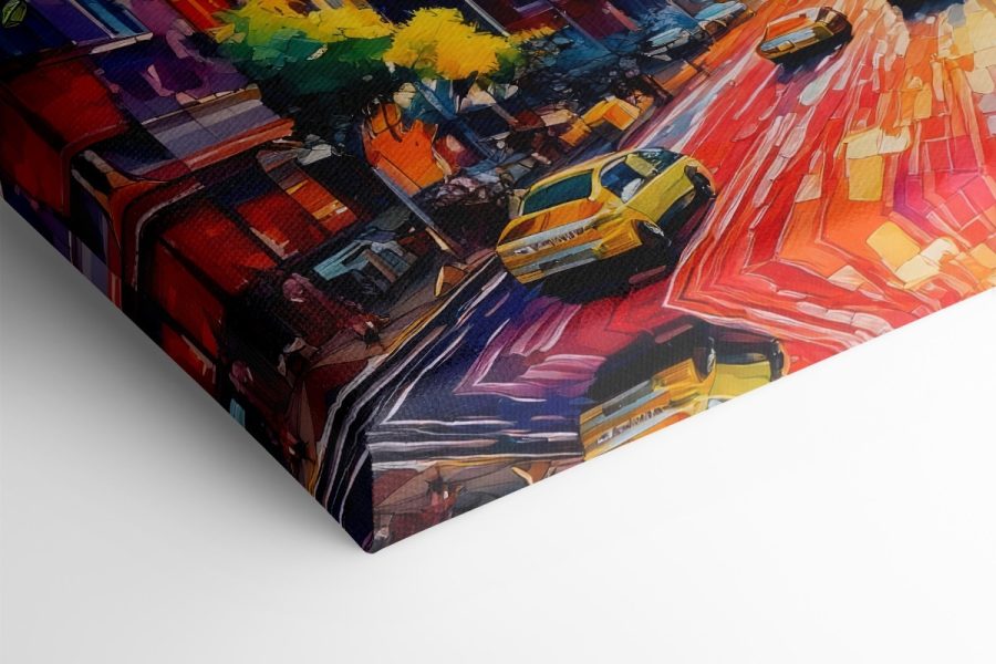 Rue de la ville avec voitures et bâtiments