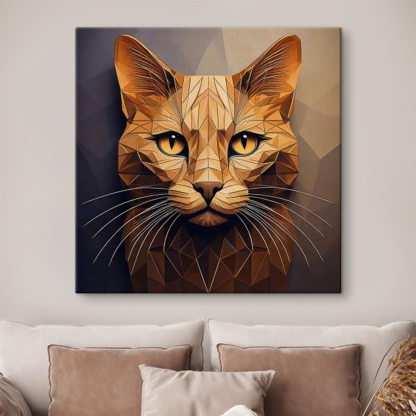 Chat avec un design low poly Tableaux Chat avec un design low poly