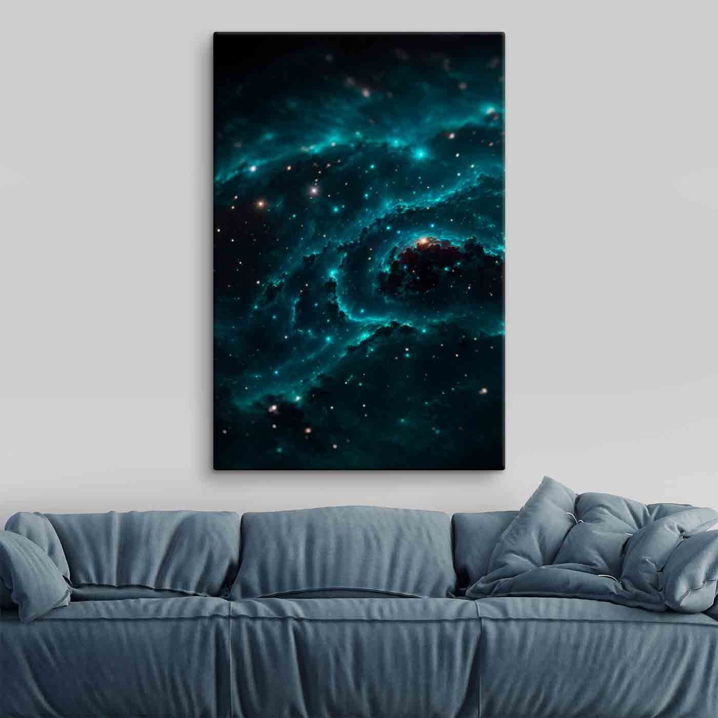 Galaxy in space with stars Galaxy in space with stars