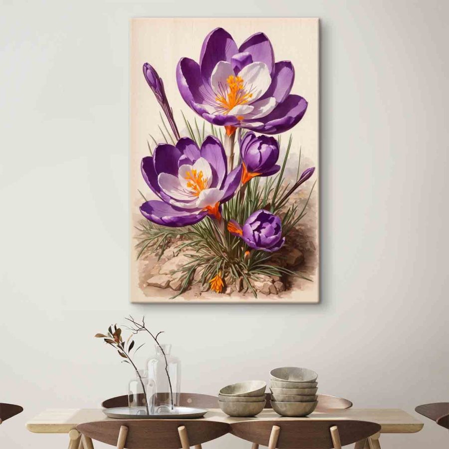Fleur violette et blanche