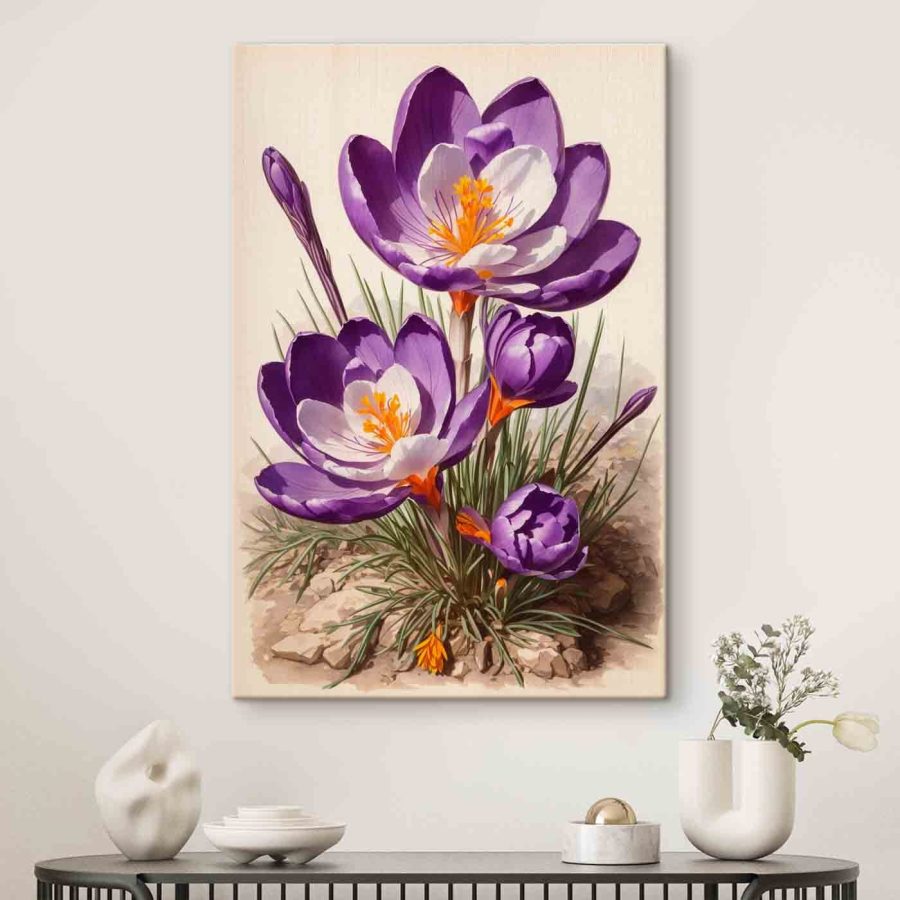 Fleur violette et blanche
