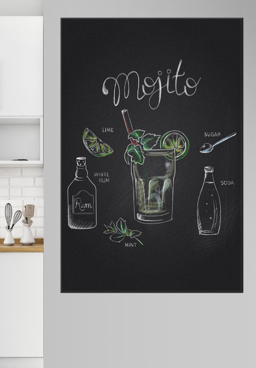 Dessin à la craie d'une boisson