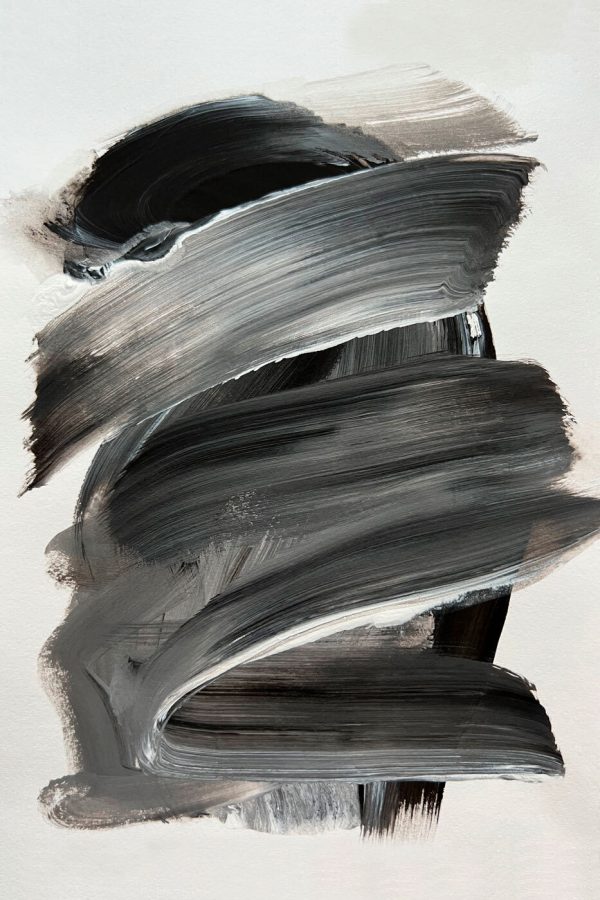 Coup de pinceau noir et blanc Coup de pinceau noir et blanc