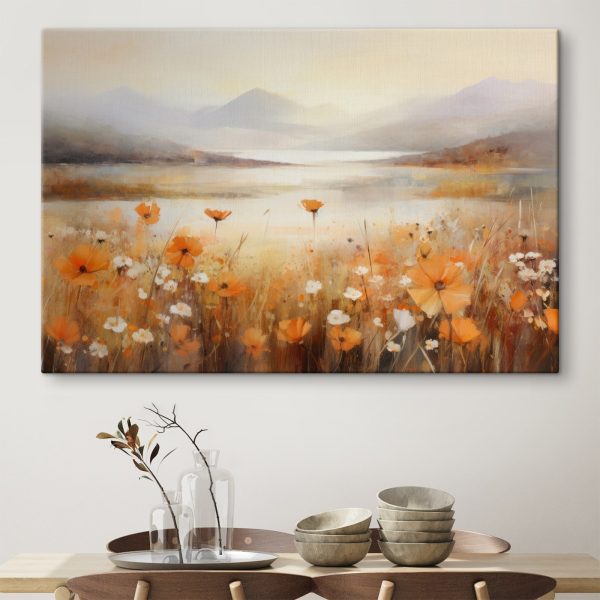 Peinture de fleurs dans un champ Peinture de fleurs dans un champ