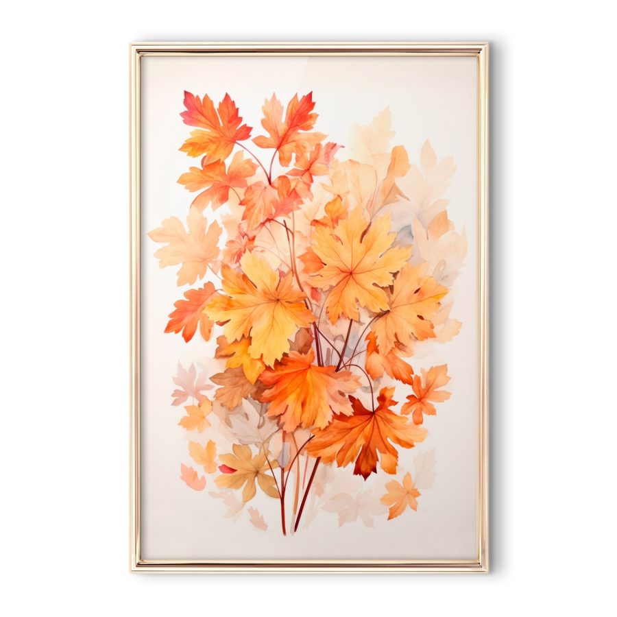 Peinture de feuilles d'oranger