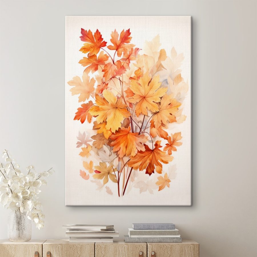 Peinture de feuilles d'oranger