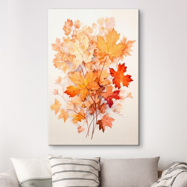 Peinture de feuilles orange et brunes Peinture de feuilles orange et brunes