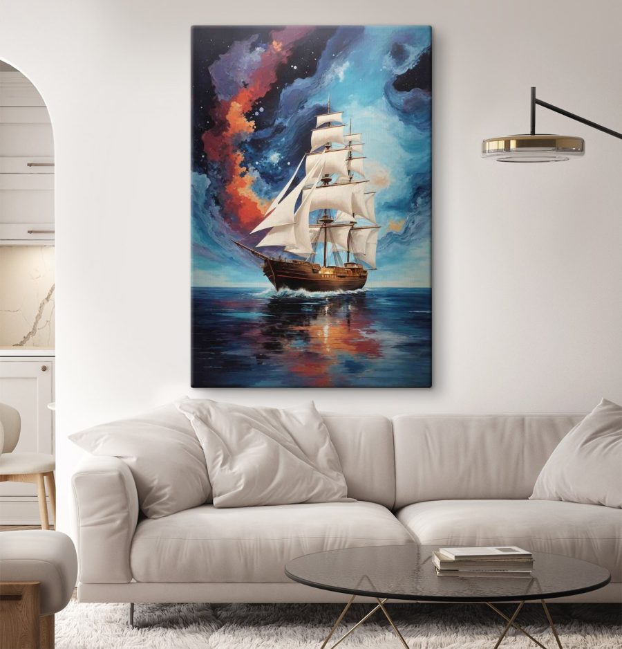 Peinture d'un bateau dans l'eau Peinture d'un bateau dans l'eau