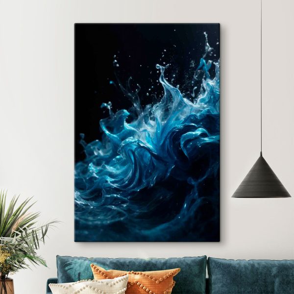 Liquide bleu dans l'eau Liquide bleu dans l'eau