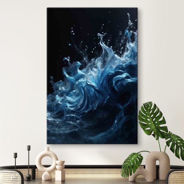 Liquide bleu dans l'eau Liquide bleu dans l'eau