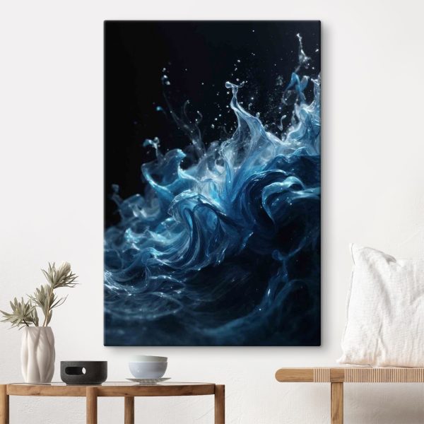 Liquide bleu dans l'eau Liquide bleu dans l'eau