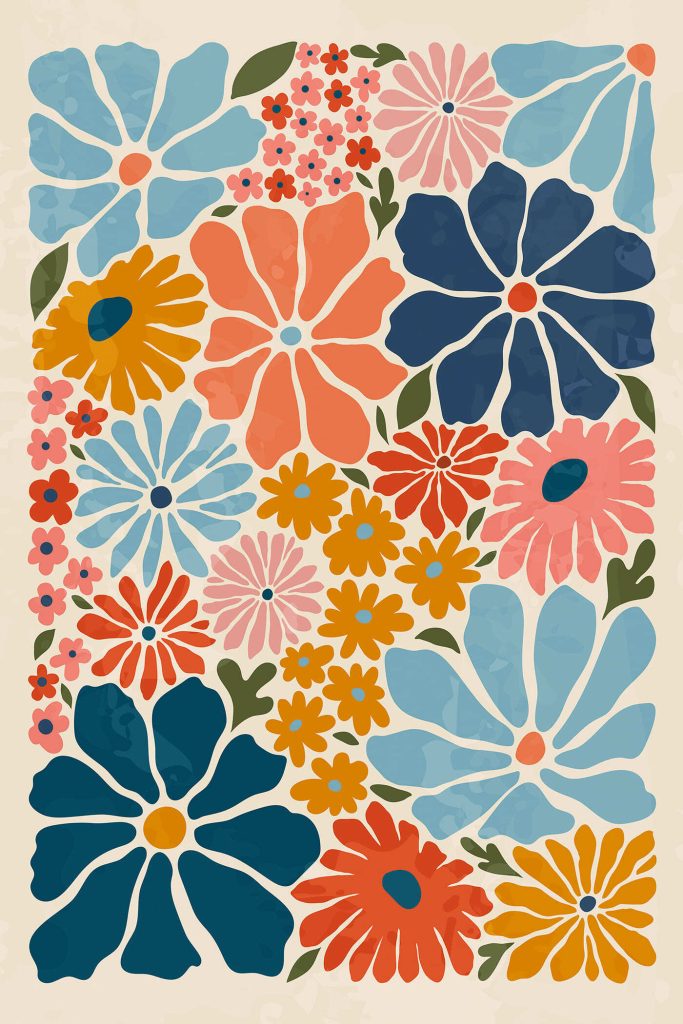 Colorful flower pattern Colorful flower pattern