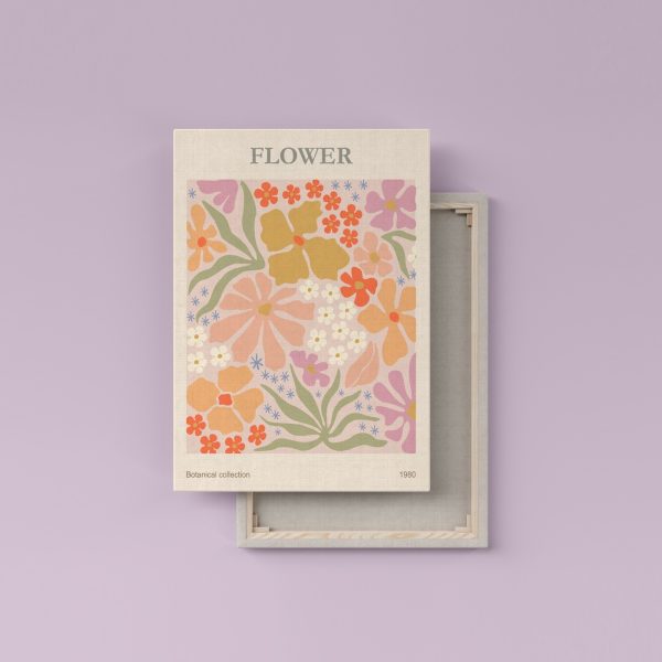 Colorful floral pattern on a pink background Colorful floral pattern on a pink background