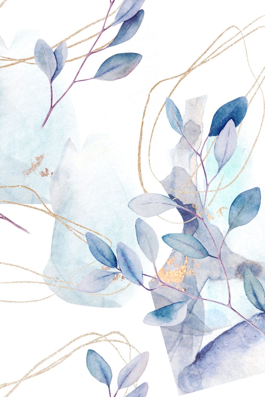 L'élégance de l'aquarelle et des feuilles