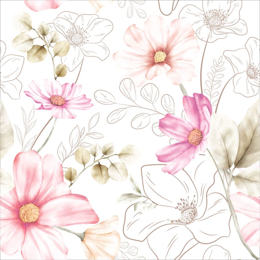 Des pastels doux dans une harmonie florale