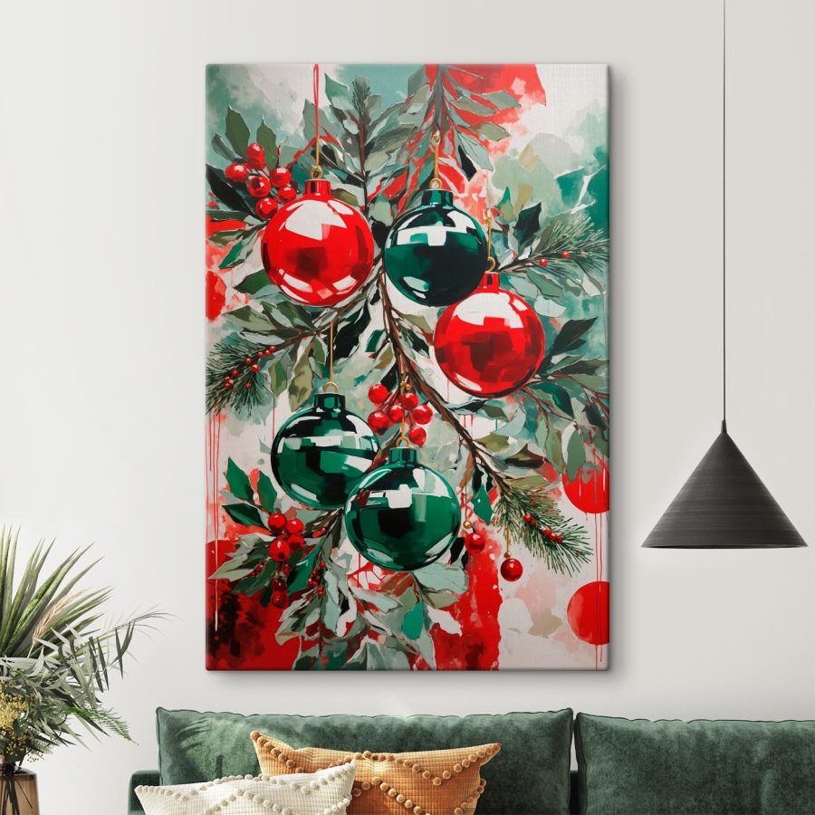 Peinture d'ornements sur une branche Peinture d'ornements sur une branche