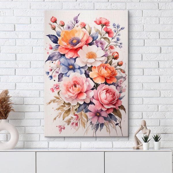 Peinture de fleurs sur une surface blanche Peinture de fleurs sur une surface blanche