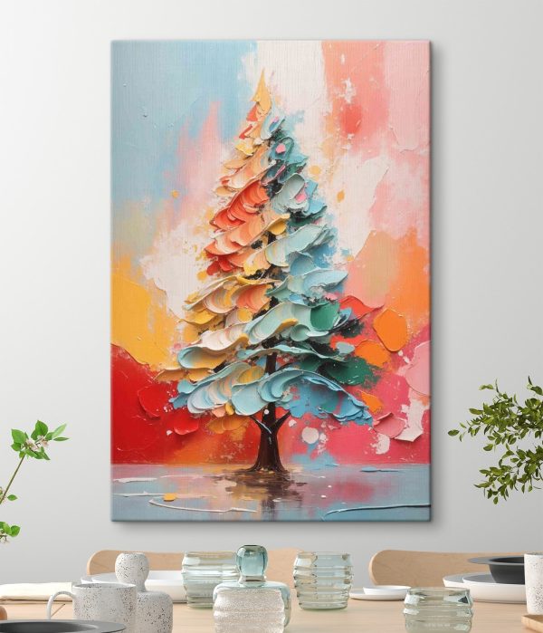 Peinture d'un arbre avec différentes couleurs Peinture d'un arbre avec différentes couleurs
