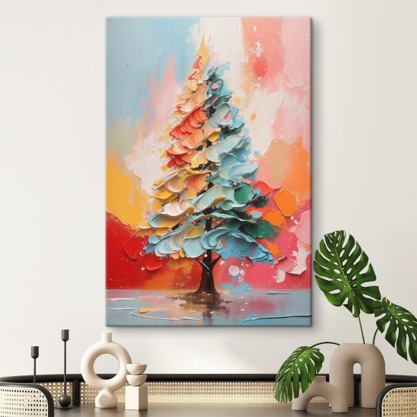 Peinture d'un arbre avec différentes couleurs Peinture d'un arbre avec différentes couleurs