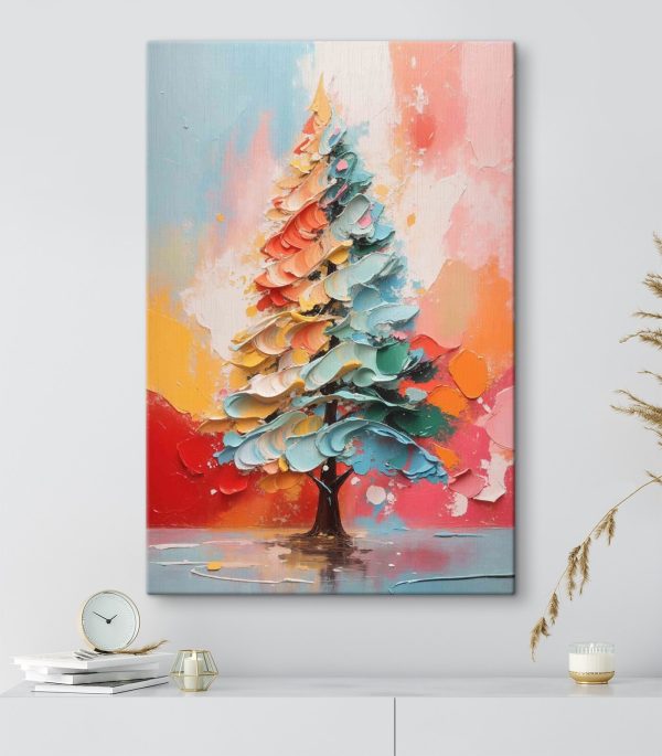 Peinture d'un arbre avec différentes couleurs Peinture d'un arbre avec différentes couleurs