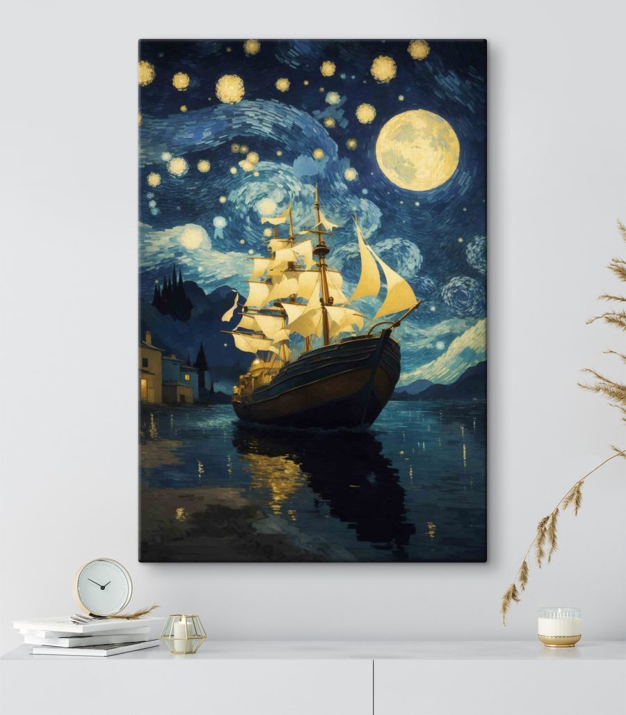 Peinture d'un bateau dans l'eau