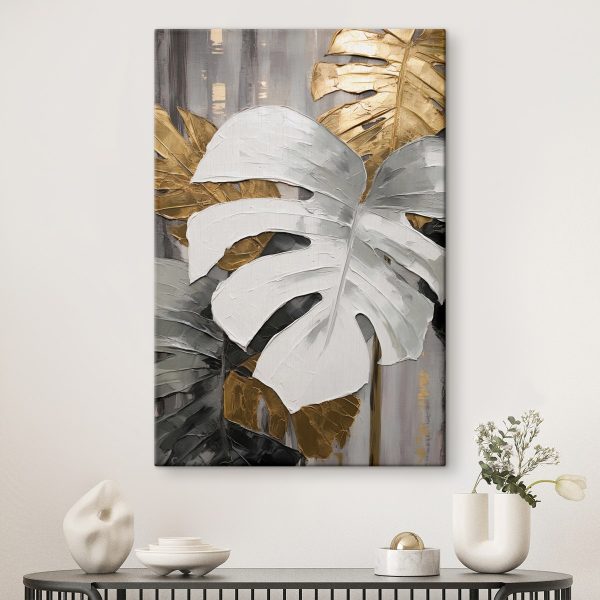 Contraste de feuilles dans une élégance texturée Contraste de feuilles dans une élégance texturée