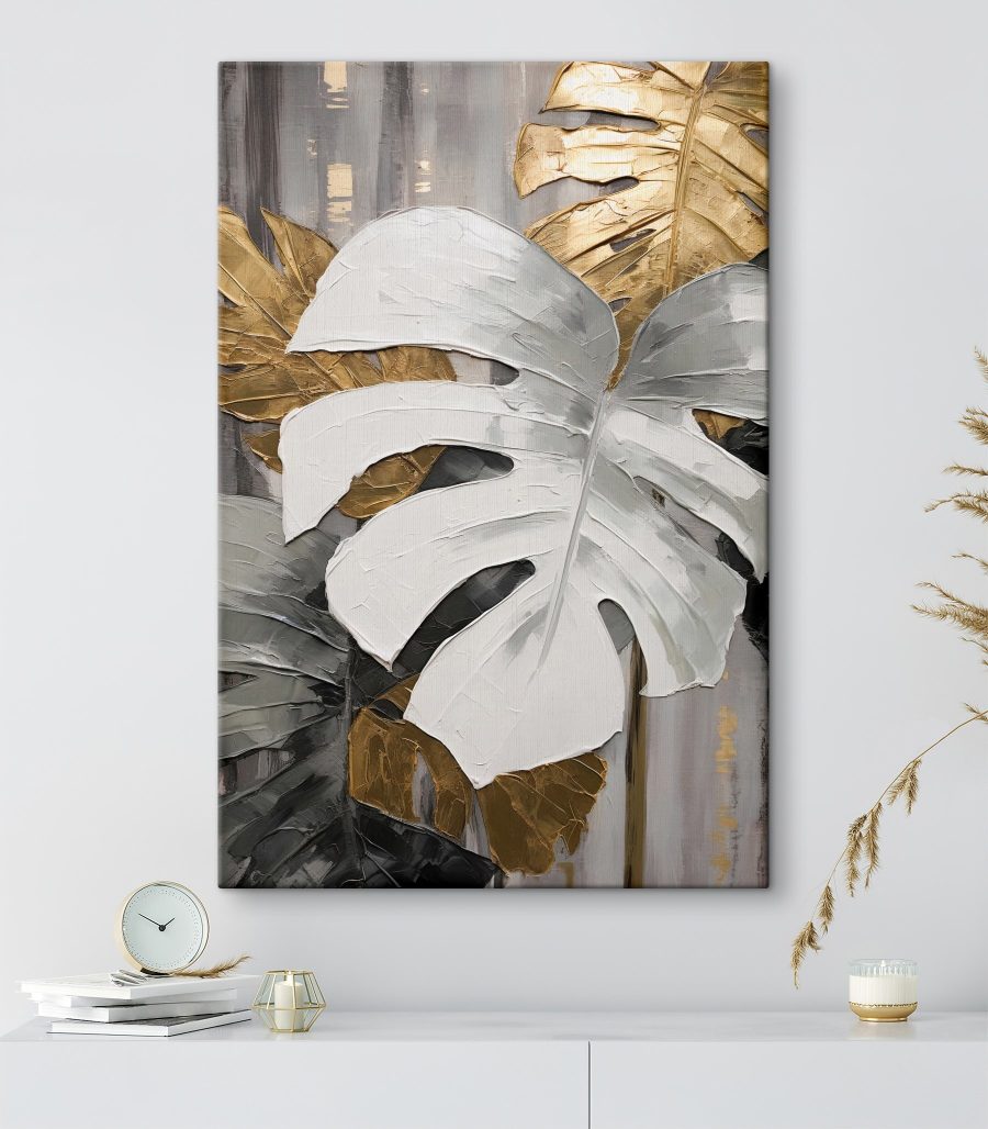 Contraste de feuilles dans une élégance texturée