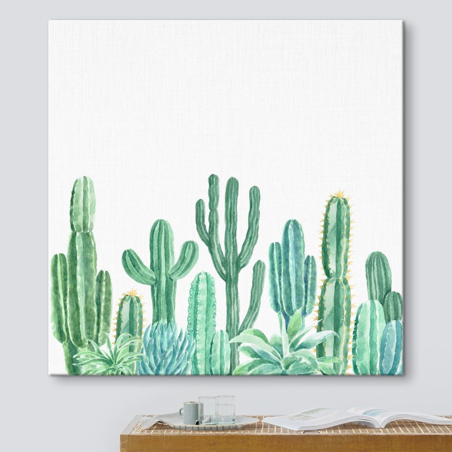 Groupe de cactus et de plantes grasses