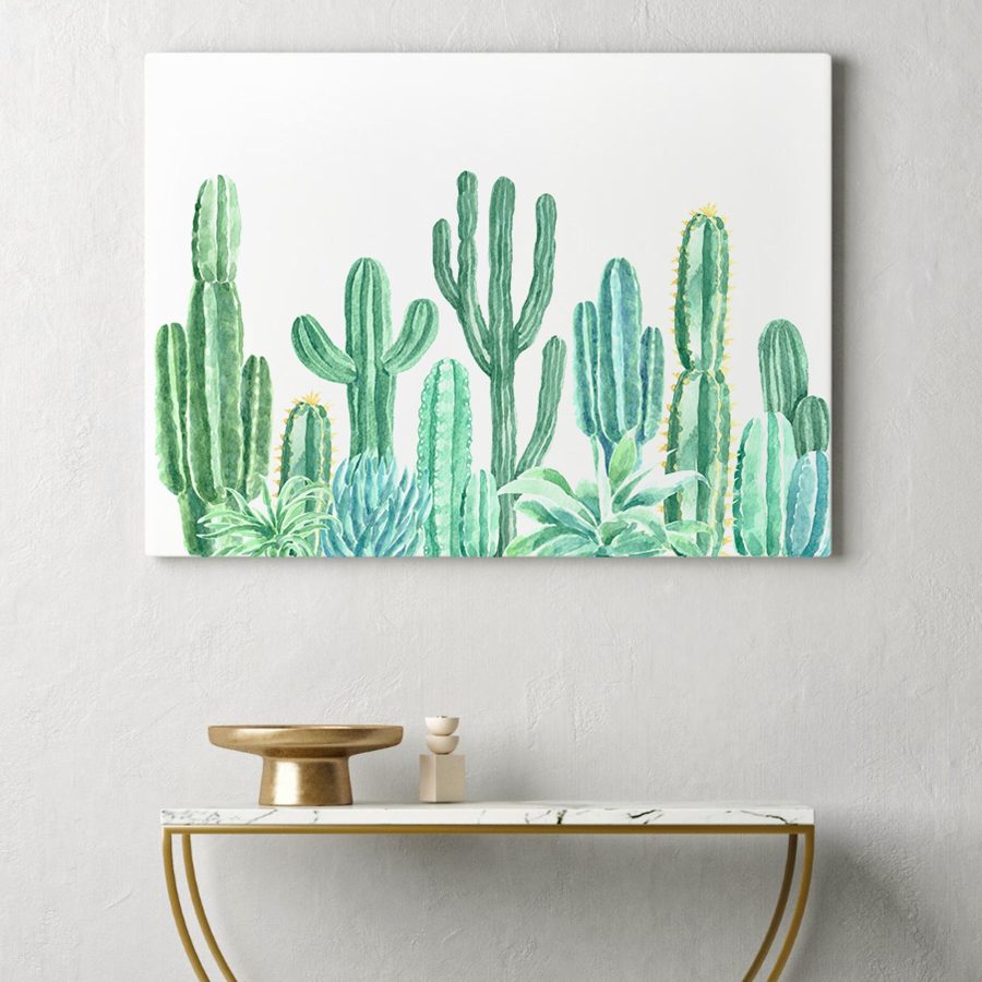 Groupe de cactus et de plantes grasses