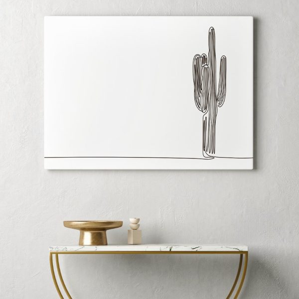 Cactus dessiné en une ligne Cactus dessiné en une ligne