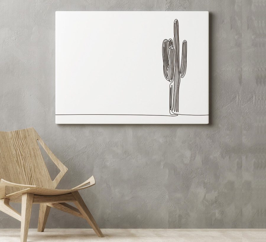 Cactus dessiné en une ligne