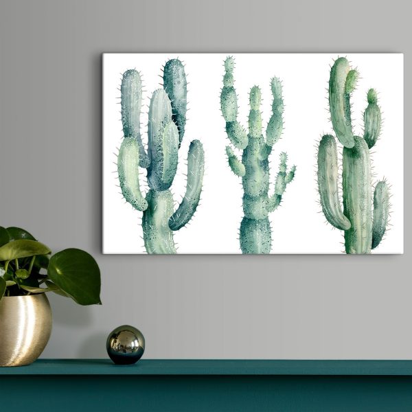 Groupe de cactus sur fond blanc Groupe de cactus sur fond blanc